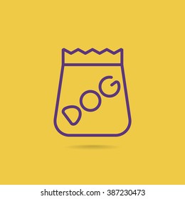bag of food for pets icon