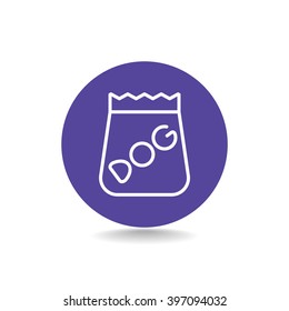 bag of food for pets icon