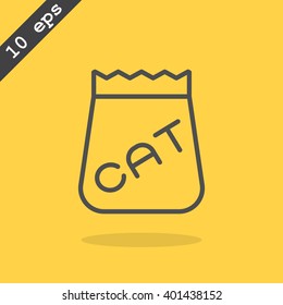bag of food for pets icon