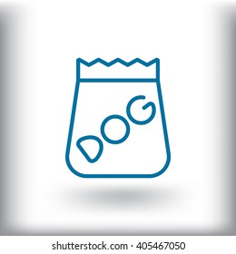 bag of food for pets icon