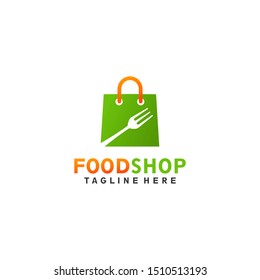 Bag food shop logo design concept
