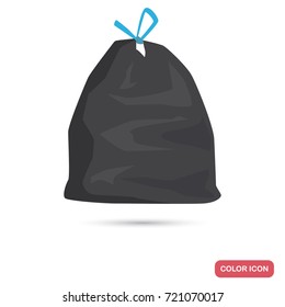 Bag With Garbage Color Flat Icon