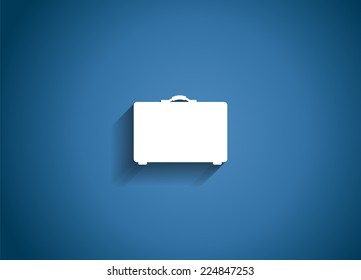Bag Glossy Icon Vector Illustration