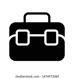 bag glyph flat vector icon