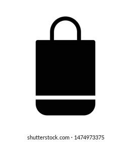 bag glyph flat vector icon