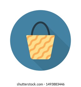 bag glyph flat vector icon