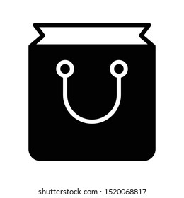 bag glyph flat vector icon