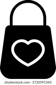 Vector de ilustración de icono de glifo de bolsa