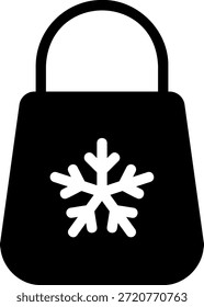 Vector de ilustración de icono de glifo de bolsa