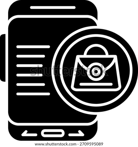 Bag Glyph Style Icon Design