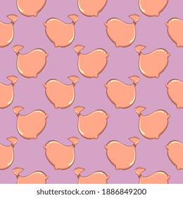 Bag of gold , seamless pattern on a purple background.