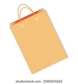 A bag for goods made of eco-friendly materials. A paper bag with handles. It can be used in advertising, web design, and printing.