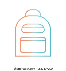 Bag gradient style icon design, Baggage luggage tourism travel vacation trip journey accessory and holiday theme Vector illustration