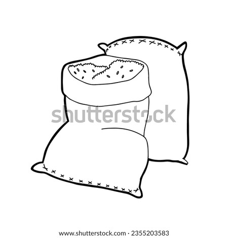 Bag of Grain Icon, True Black Icon