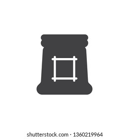 Bag of grain vector icon. filled flat sign for mobile concept and web design. Bag Of Wheat glyph icon. Agriculture symbol, logo illustration. Pixel perfect vector graphics