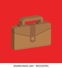 Bag graphic on red background,vector