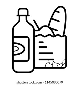 Bag of groceries icon