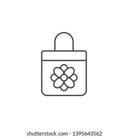 Bag, hand carry, handbag icon - Vector. Simple element illustration natural concept. Bag, hand carry, handbag icon - Vector. Organic concept vector illustration. on white background