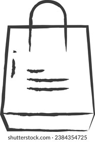 Bag hand drawn vector illustration