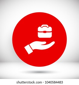 Bag in hand icon