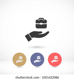 Bag in hand icon