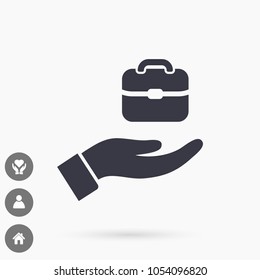 Bag in hand icon