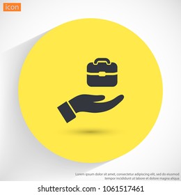 Bag in hand icon