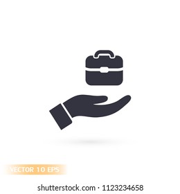 Bag in hand icon