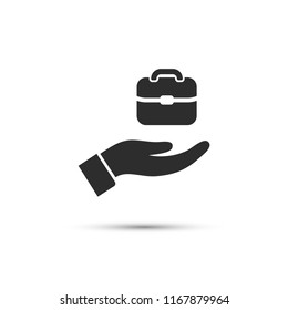 Bag in hand icon
