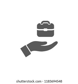 Bag in hand icon