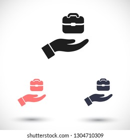 Bag in hand icon