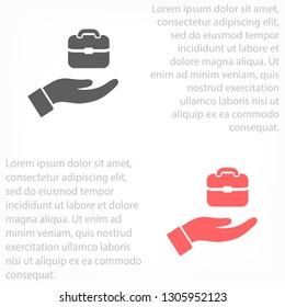Bag in hand icon