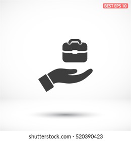 Bag in hand icon