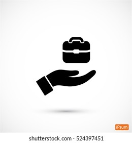 Bag in hand icon