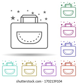 Bag handbag multi color icon. Simple thin line, outline vector of bags icons for ui and ux, website or mobile application