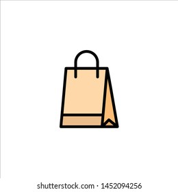 Bag, Handbag, Shopping, Buy Business Logo Template. Flat Color
