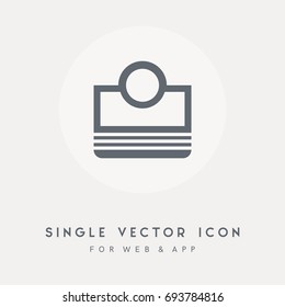 Bag and handbag vector icon. Single graphic object. Use for web site or app. Vector pictograph design.