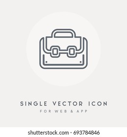 Bag and handbag vector icon. Single graphic object. Use for web site or app. Vector pictograph design.