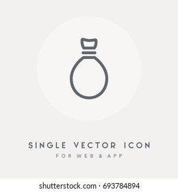 Bag and handbag vector icon. Single graphic object. Use for web site or app. Vector pictograph design.