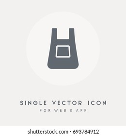 Bag and handbag vector icon. Single graphic object. Use for web site or app. Vector pictograph design.