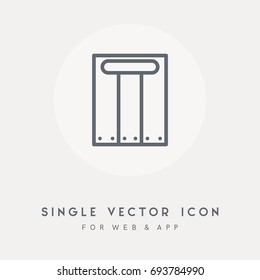 Bag and handbag vector icon. Single graphic object. Use for web site or app. Vector pictograph design.