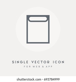 Bag and handbag vector icon. Single graphic object. Use for web site or app. Vector pictograph design.