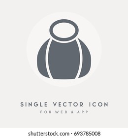 Bag and handbag vector icon. Single graphic object. Use for web site or app. Vector pictograph design.