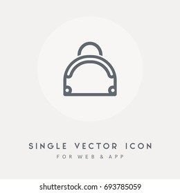 Bag and handbag vector icon. Single graphic object. Use for web site or app. Vector pictograph design.
