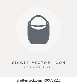 Bag and handbag vector icon. Single graphic object. Use for web site or app. Vector pictograph design.