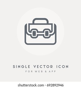 Bag, handle and package design vector icon. Single graphic object. Use for web design and app. Vector pictograph for any use.