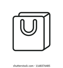 bag with handles vector icon