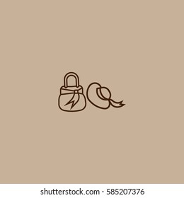 bag, hat, icon