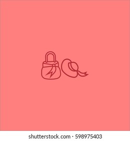bag and hat icon