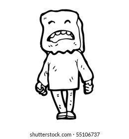 bag head cartoon